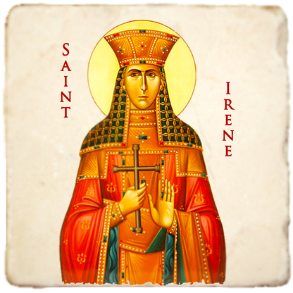 St.Irene of Thessaloniki Icon,Women Saint,Marble Icon,Handmade,Prayer gift,Christian Icon