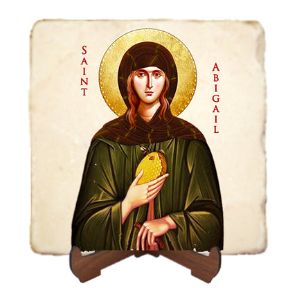 St.Abigail Icon,Women Saint,Marble Icon,Handmade,Prayer gift,Christian Icon
