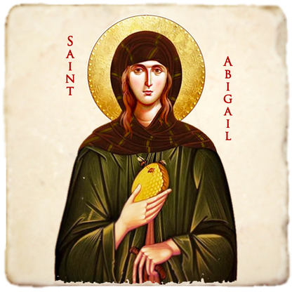 St.Abigail Icon,Women Saint,Marble Icon,Handmade,Prayer gift,Christian Icon