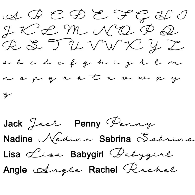 Custom Signature Names Necklace with Heart