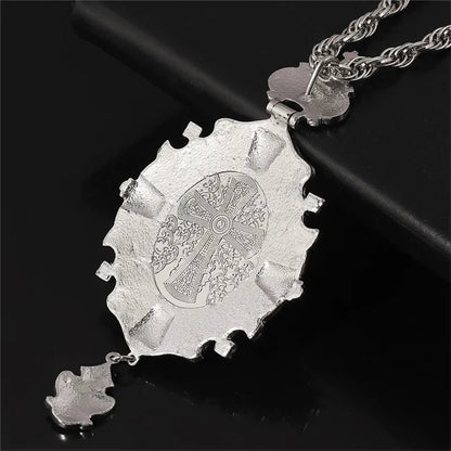 Holy Cross Byzantine Art Long Necklace