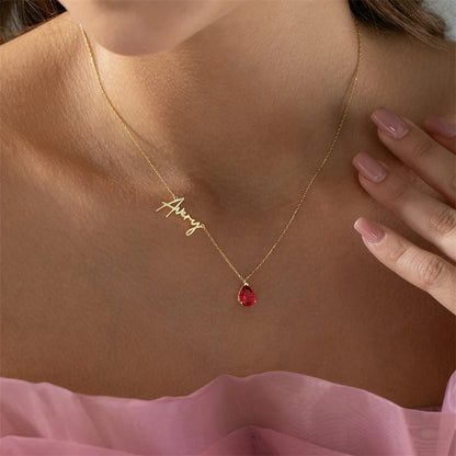 Custom Name Birthstone Necklace,Gift for Mothers