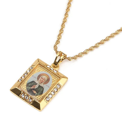 Blessed Matrona of Moscow Pendant Necklaces,Christian Necklace