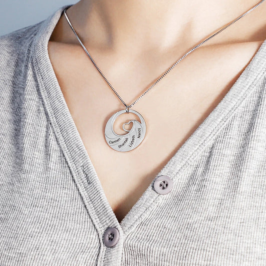 Custom Kid names Wave Necklace