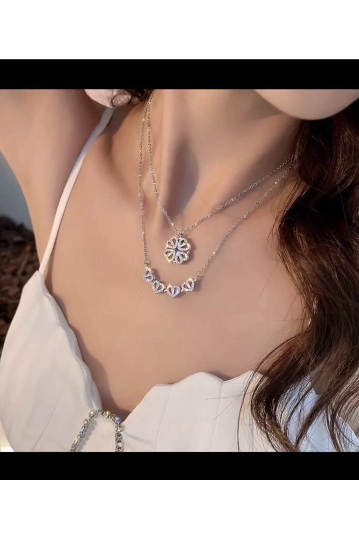Silver Lucky Clover Necklace