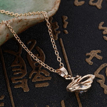 Gold crystal stone swan design women’s jewelry set