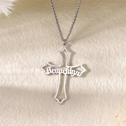 Personalised Cross Pendant Necklace
