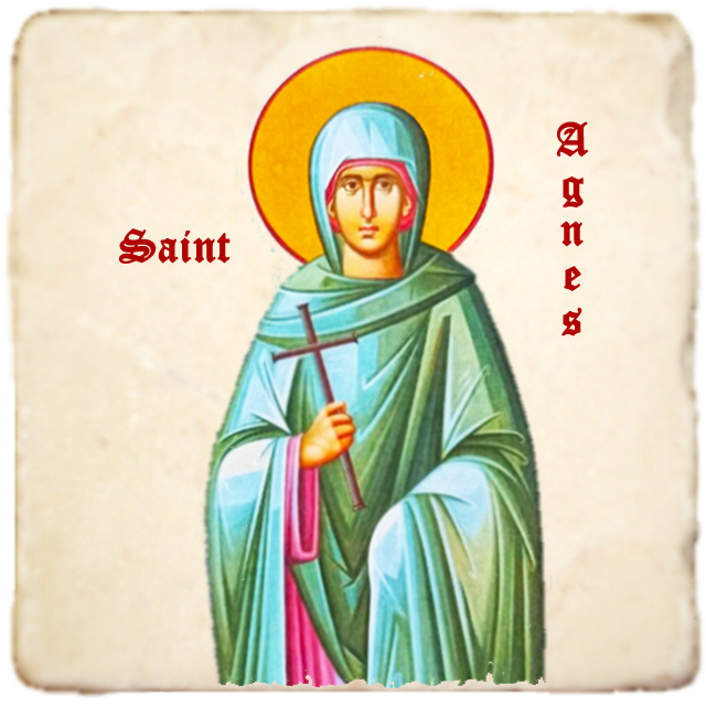 St.Agnes Icon,Women Saint,Marble Icon,Handmade,Prayer gift,Christian Icon,Purity and Chastity
