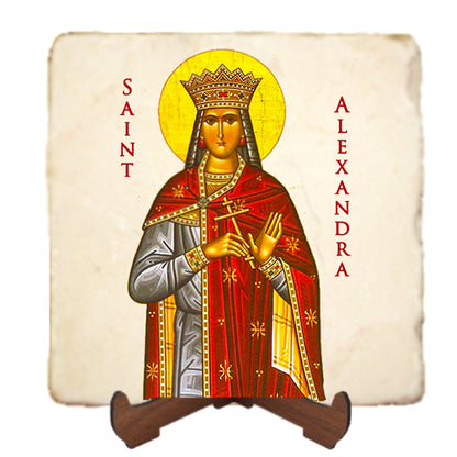 St.Alexandra Icon,Women Saint,Marble Icon,Handmade,Prayer gift,Christian Icon