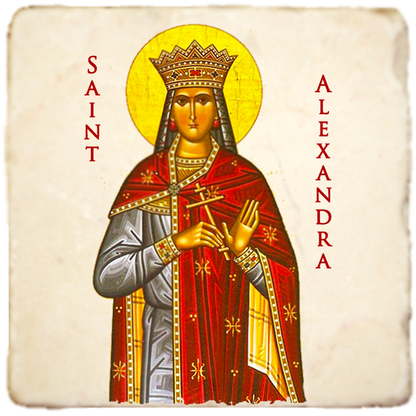 St.Alexandra Icon,Women Saint,Marble Icon,Handmade,Prayer gift,Christian Icon