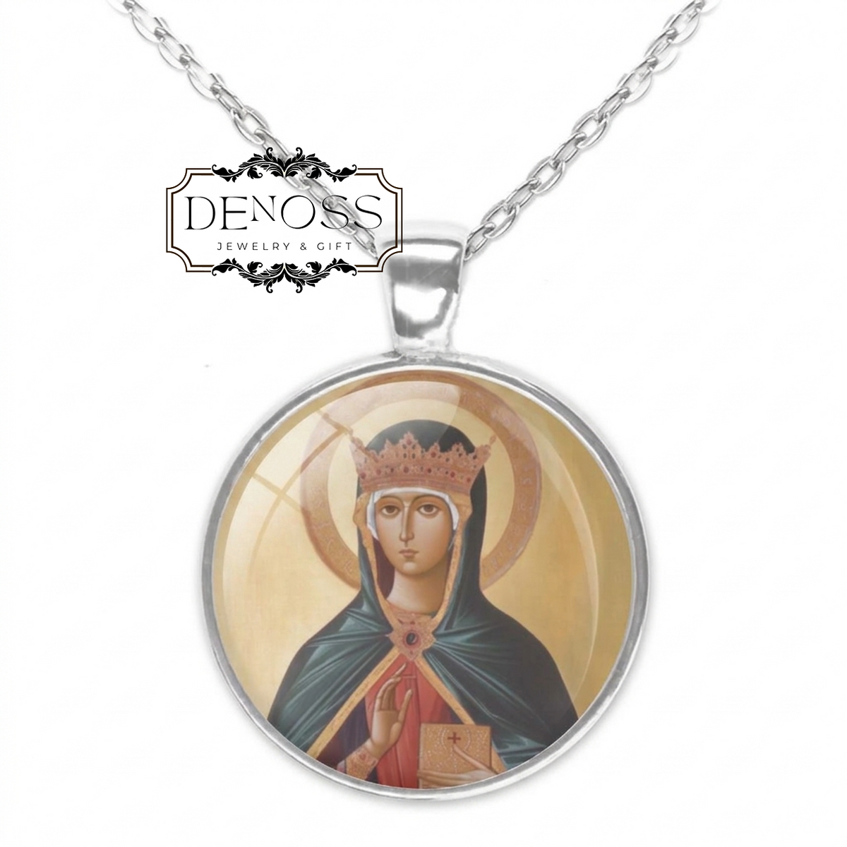 Saint Adelaide Necklace,Religious Pendant Medal