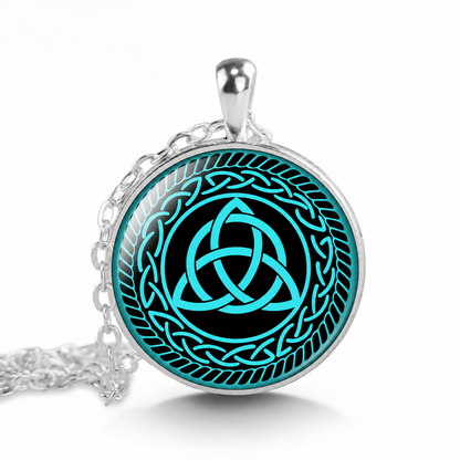 Blue Moon Celtic Triquetra Necklace