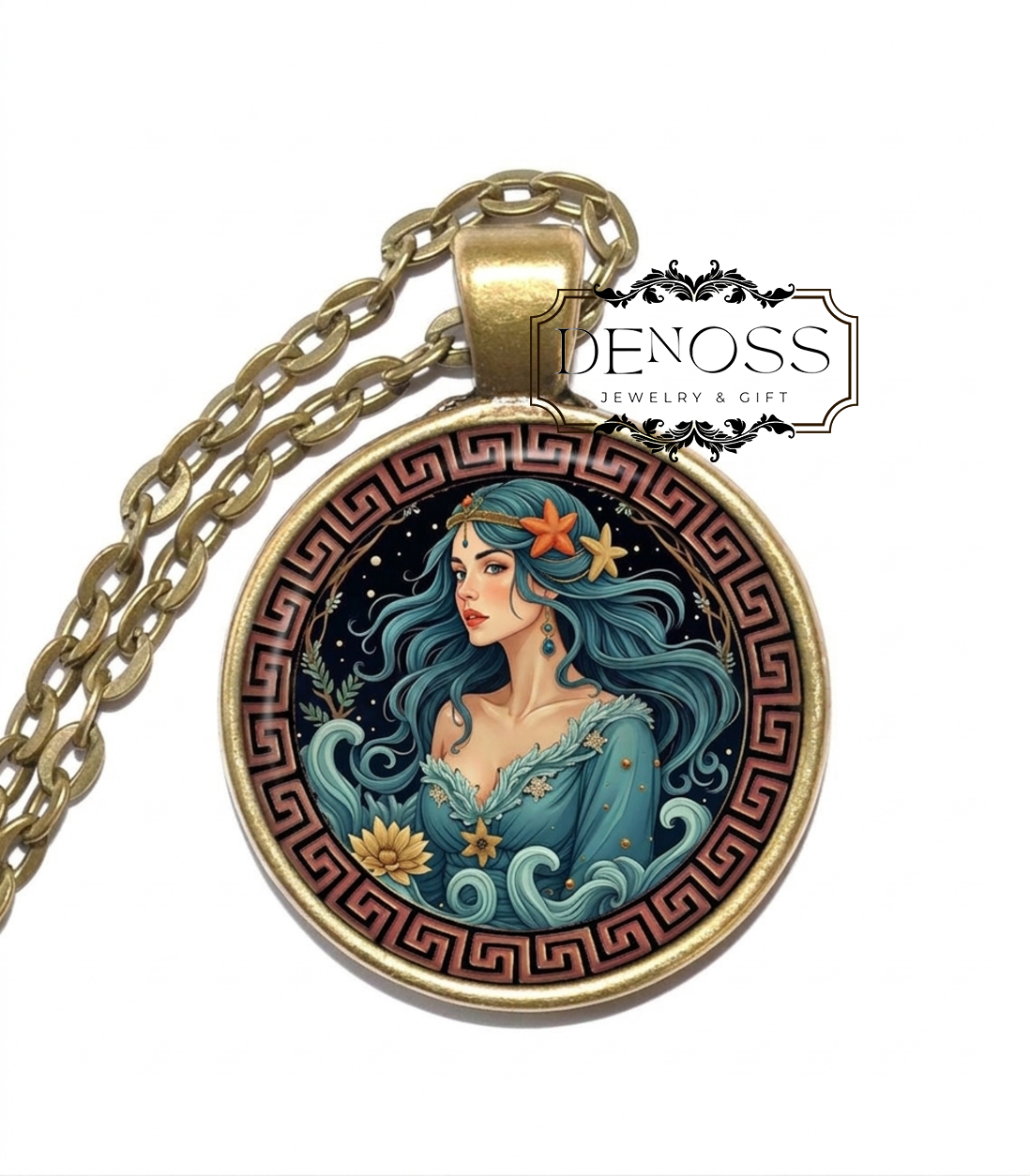 EURYBIA Necklace,Goddess of Cosmic Balance,Strength of Sea & Stars,Graceful Force of Nature,Ancient Soul of Wind and Wave