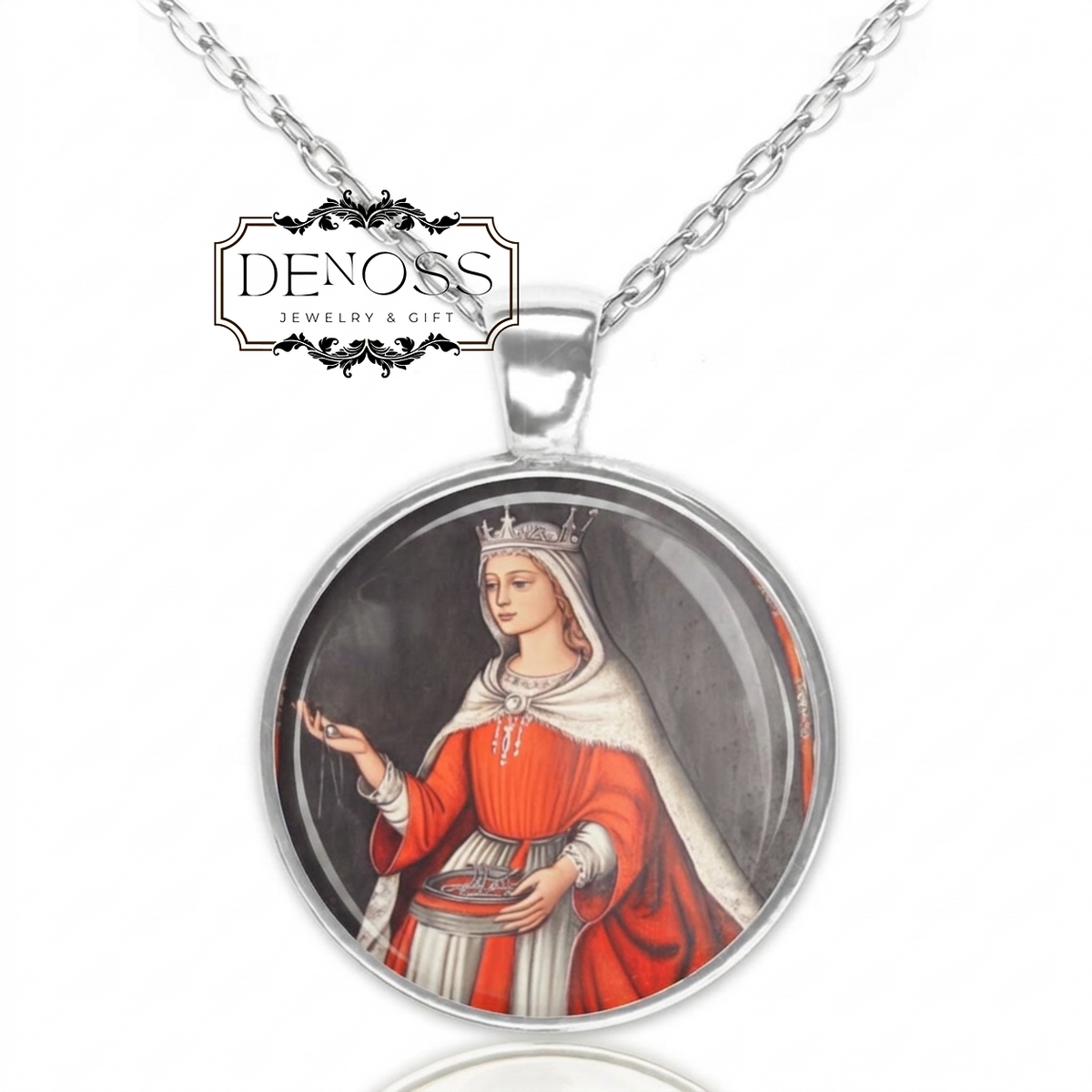 Saint Adelaide Religious Necklace,Christian Catholic Jewelry