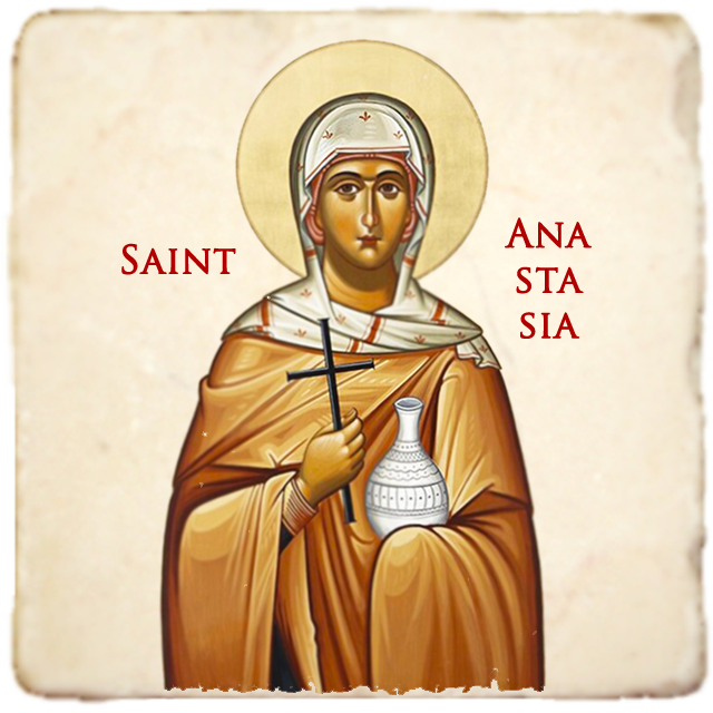 St.Anastasia of Sirmium Icon,Women Saint,Marble Icon,Handmade,Prayer gift,Christian Icon