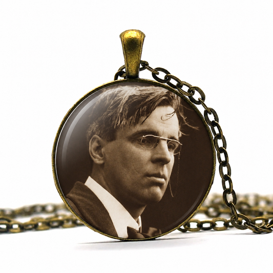 W.B.YEATS Necklace,Irish,Poet,Author, Dramatist,Prose Writer,Nobel Prize Winner,Art Pendant Necklace - Denoss