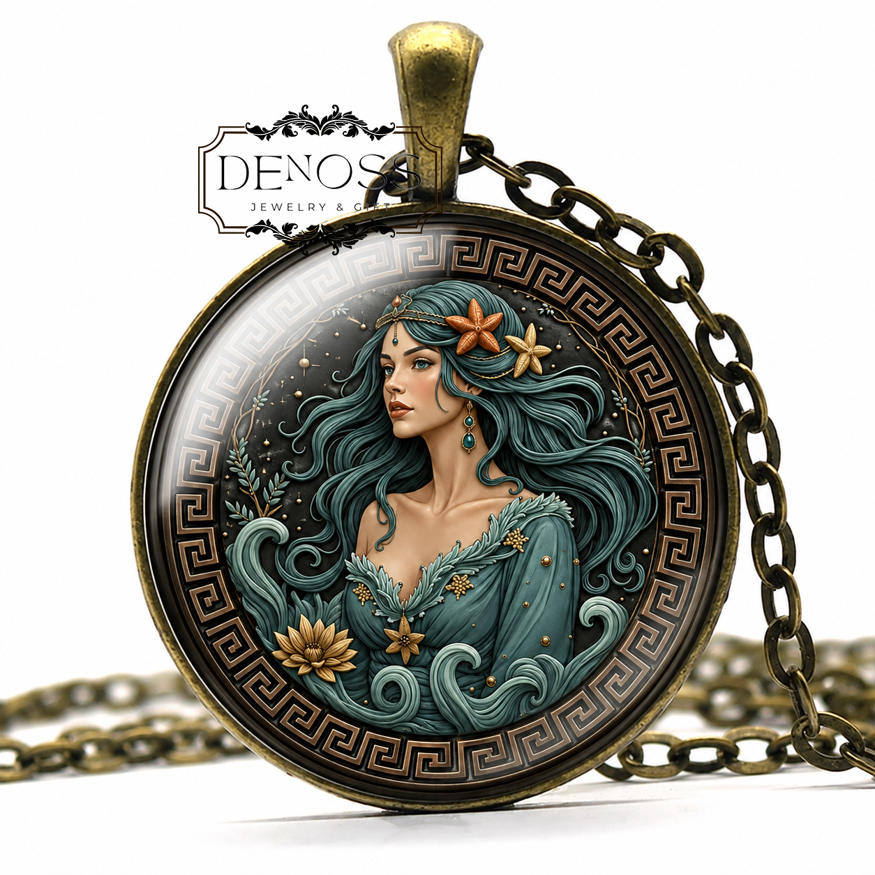 EURYBIA Necklace,Goddess of Cosmic Balance,Strength of Sea & Stars,Graceful Force of Nature,Ancient Soul of Wind and Wave