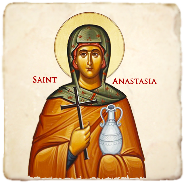 St.Anastasia Icon,Women Saint,Marble Icon,Handmade,Prayer gift,Christian Icon for healers