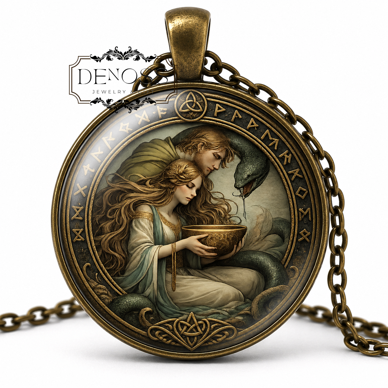 SIGYN Necklace,Norse Goddess,Goddess of Fidelity,Goddess of Compassion,Goddess of Endurance,Wife of Loki,Scandinavian, Asatru