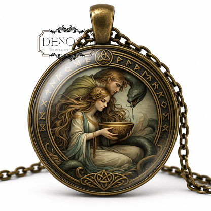 SIGYN Necklace,Norse Goddess,Goddess of Fidelity,Goddess of Compassion,Goddess of Endurance,Wife of Loki,Scandinavian, Asatru