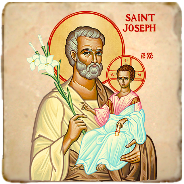 St.Joseph Icon,Men Saints,Marble Icon,Handmade,Prayer gift,Christian Icon