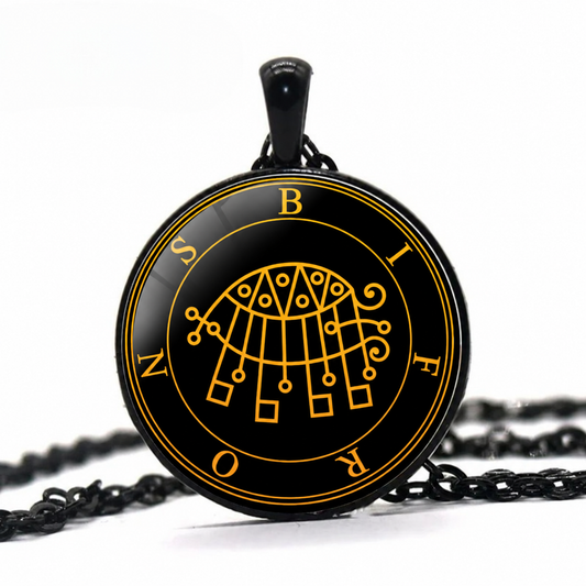 Blifrons Sigil Pendant Necklace ,Goetia Demon Seal Talisman Esoteric Ritual Jewelry