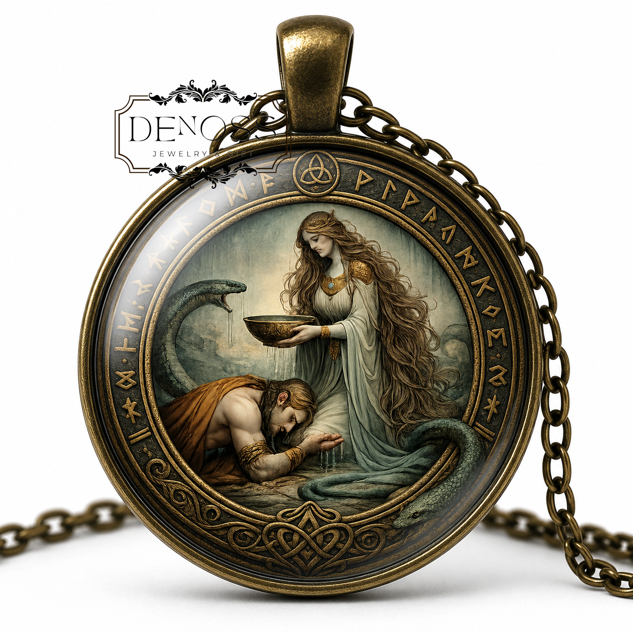 SIGYN Necklace,Norse Goddess,Goddess of Fidelity,Goddess of Compassion,Goddess of Endurance,Wife of Loki Scandinavian