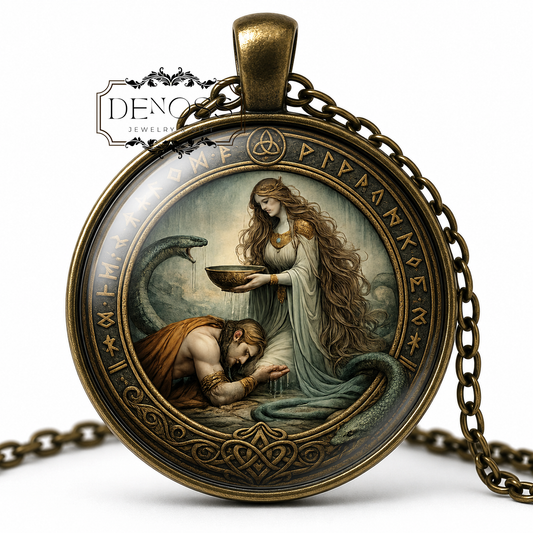 SIGYN Necklace,Norse Goddess,Goddess of Fidelity,Goddess of Compassion,Goddess of Endurance,Wife of Loki Scandinavian - Denoss