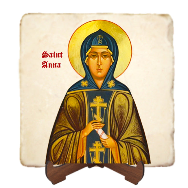 St.Anna of Kashin Icon,Women Saint,Marble Icon,Handmade,Prayer gift,Christian Icon