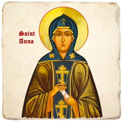 St.Anna of Kashin Icon,Women Saint,Marble Icon,Handmade,Prayer gift,Christian Icon