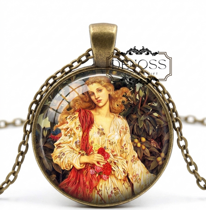 Goddess Flora,Roman Goddess of Flowers necklace,garden goddess gift for gardener,gardening or florist gift