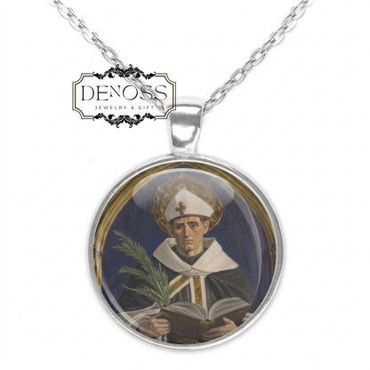 Saint Albert The Great Catholic Necklace,Religious Patron Pendant,Catholic Medal
