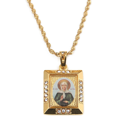 Blessed Matrona of Moscow Pendant Necklaces,Christian Necklace