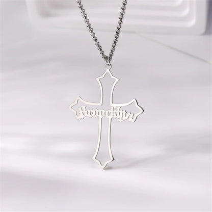 Personalised Cross Pendant Necklace