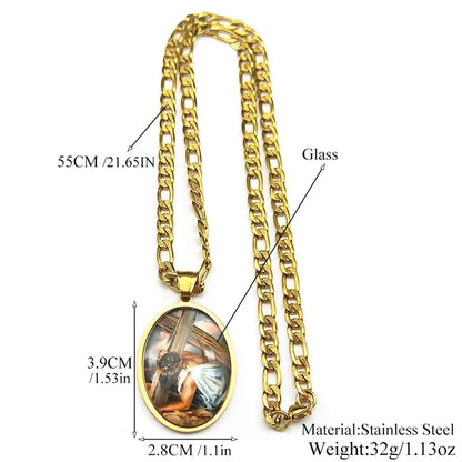 Jesus Cross Crucifix,Christian Necklace,Religious Gift Jewelry