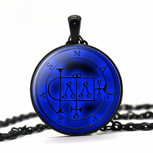 Malphas Sigil Necklace,Satanic Occult Seal Pendant