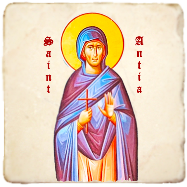 St.Antia Icon,Women Saint,Marble Icon,Handmade,Prayer gift,Christian Icon