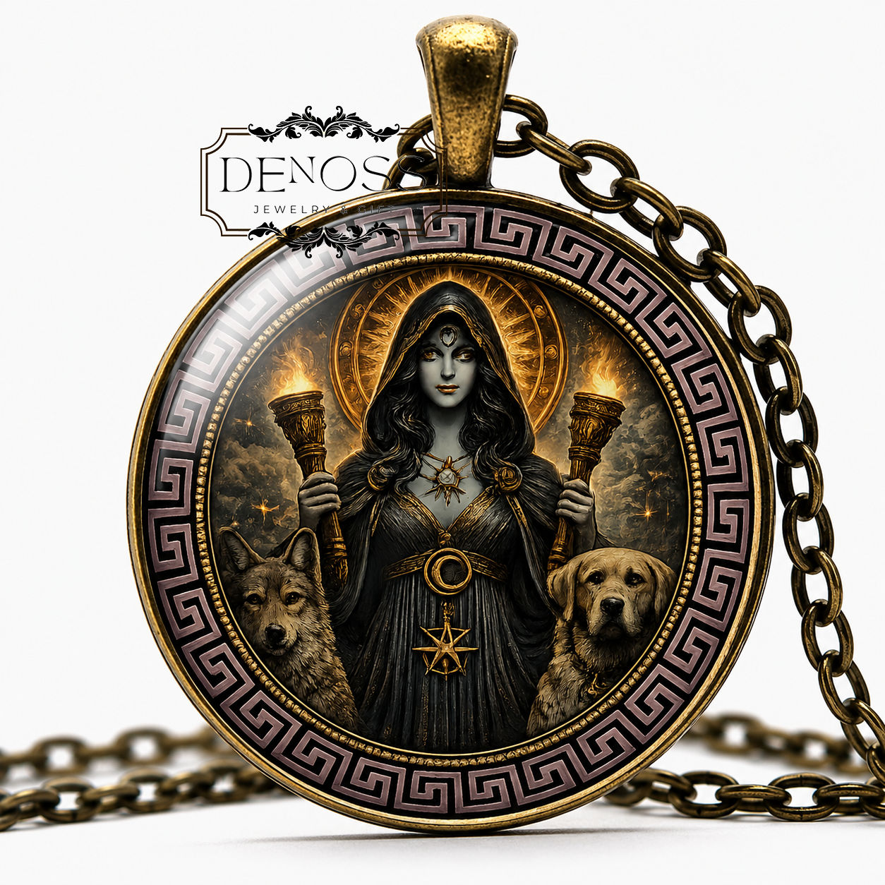 HECATE Necklace,Goddess of Magic,Goddess of Witchcraft,Goddess of the Moon,Goddess of the Night,Goddess of Ghosts,Greek