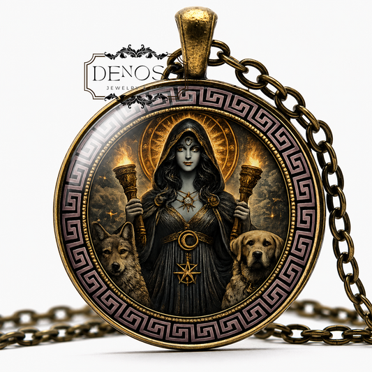 HECATE Necklace,Goddess of Magic,Goddess of Witchcraft,Goddess of the Moon,Goddess of the Night,Goddess of Ghosts,Greek - Denoss