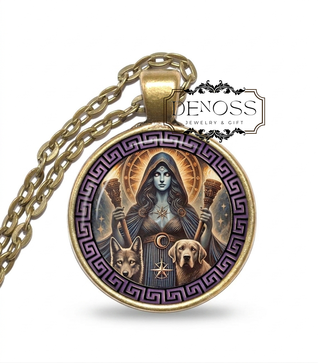 HECATE Necklace,Goddess of Magic,Goddess of Witchcraft,Goddess of the Moon,Goddess of the Night,Goddess of Ghosts,Greek