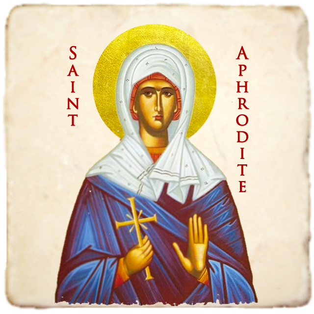 St.Aphrodite Icon,Women Saint,Marble Icon,Handmade,Prayer gift,Christian Icon