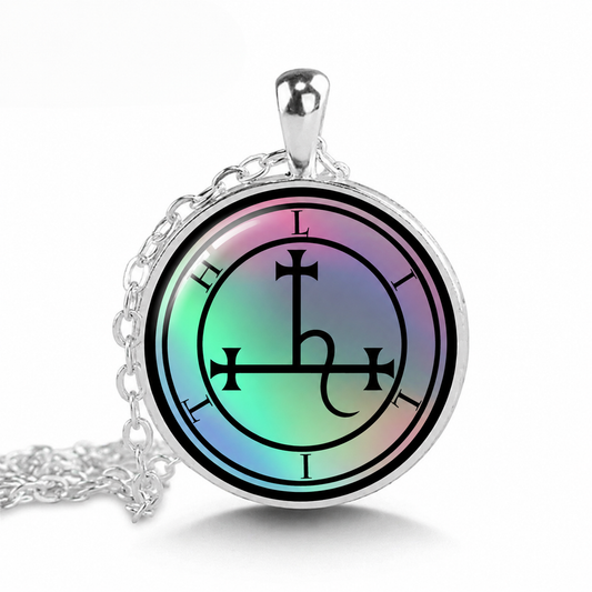 Lilith Sigil Pendant Necklace,Satanic Occult Seal,Witchcraft Ritual