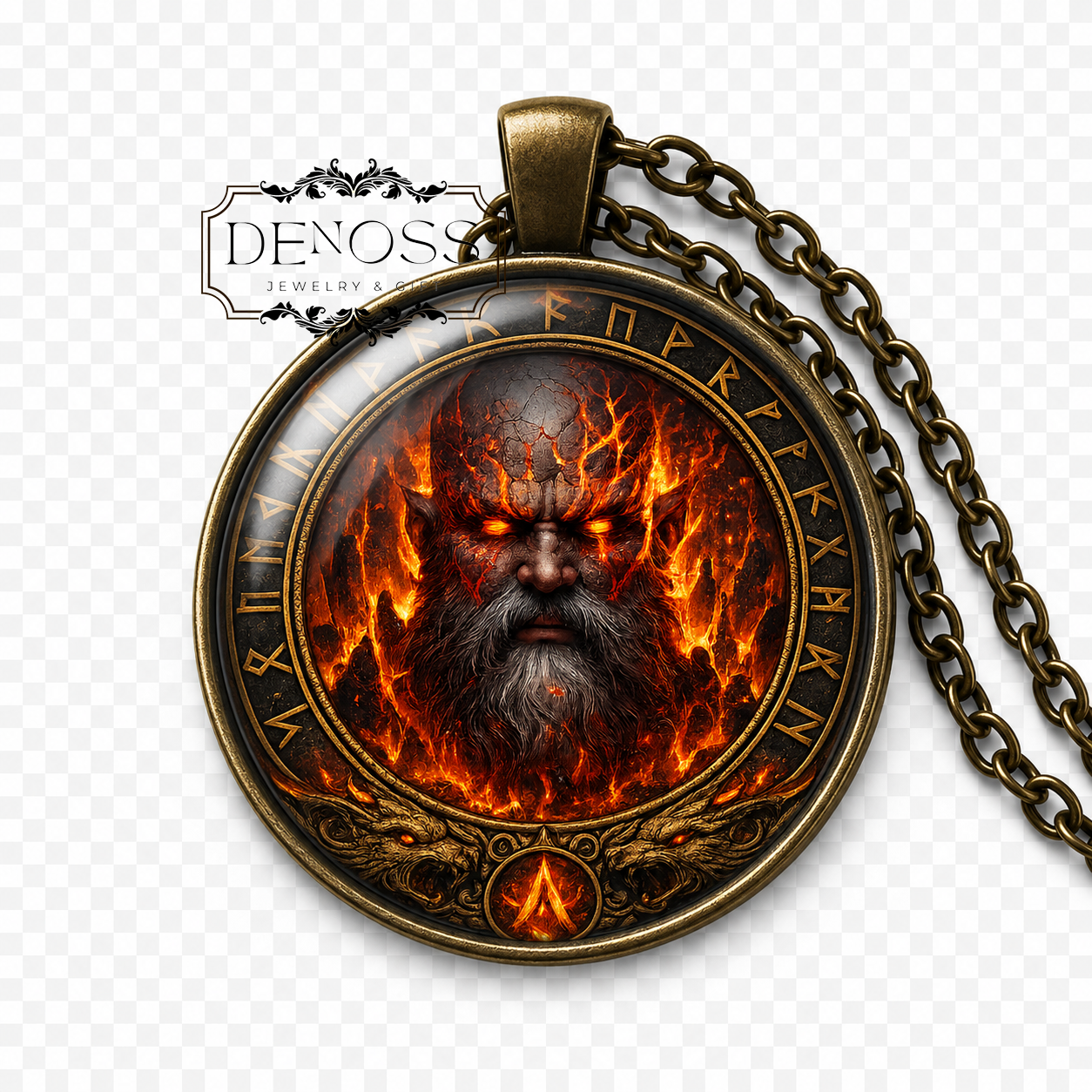 SURTR Necklace,Fire Giant of Renewal,Wielder of the Blazing Sword,Lord of Muspelheim’s Fire,Wielder of the Blazing Sword,Norse