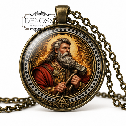 SVAROG Necklace,Slavic God of Fire & Craftsmanship,Symbol of Creation and Transformation,Mythology Jewelry