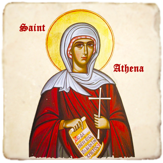 St.Athena Icon,Women Saint,Marble Icon,Handmade,Prayer gift,Christian Icon