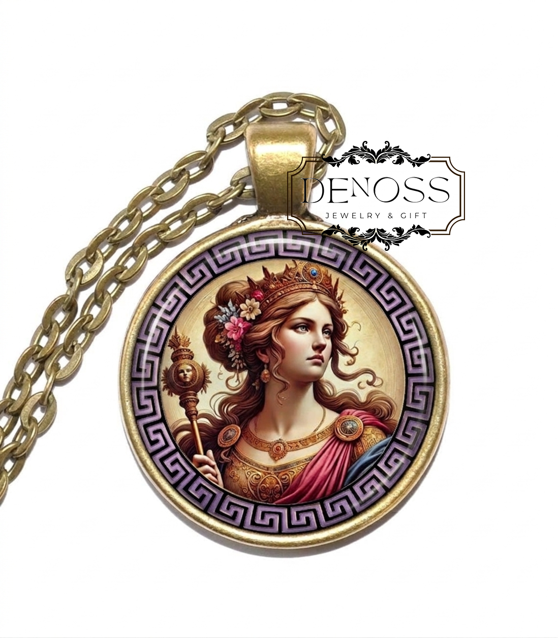HERA Necklace,Goddess of Marriage,Goddess of Childbirth,Goddess of Women,Queen of Olympus,Goddess of Family,Greek