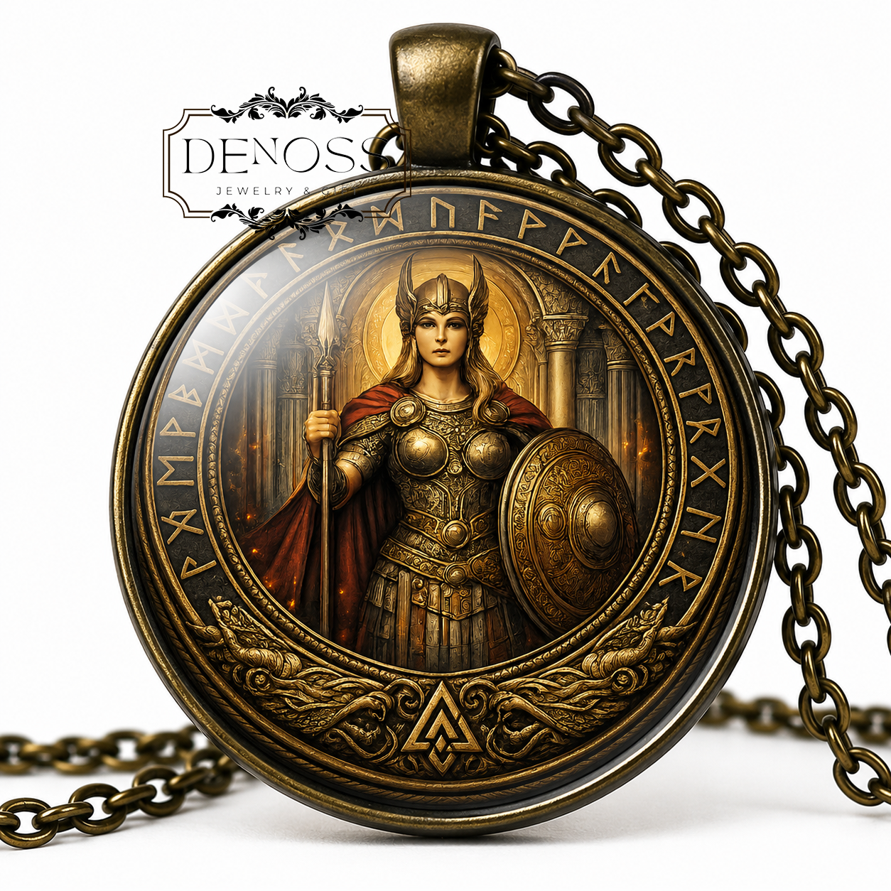 SYN Necklace,Norse,Goddess of Justice,Goddess of Defense,Protection,Sessrumnir,Vikings,Scandinavian