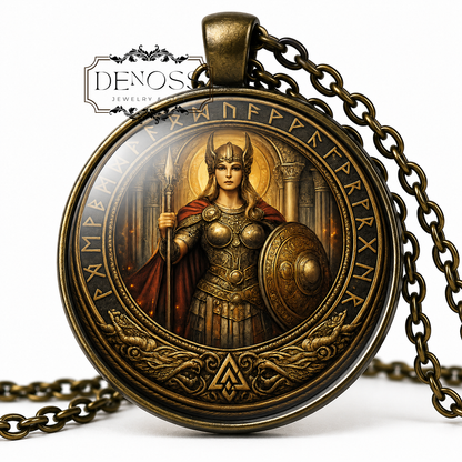SYN Necklace,Norse,Goddess of Justice,Goddess of Defense,Protection,Sessrumnir,Vikings,Scandinavian