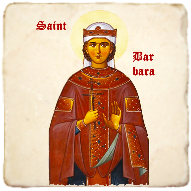 St.Barbara Icon,Women Saint,Marble Icon,Handmade,Christian Icon,Prayer gift