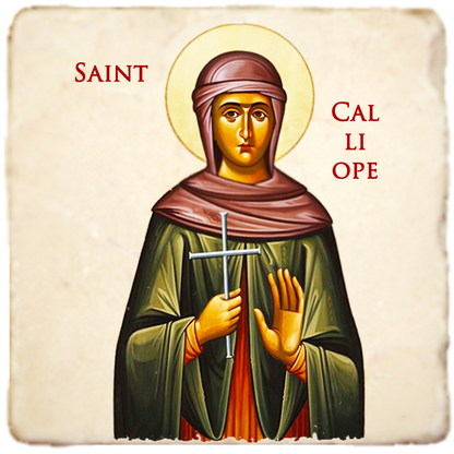 St.Calliope Seton Icon,Women Saint,Marble Icon,Handmade,Prayer gift,Christian Icon